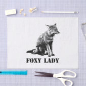 Papier Mousseline Illustration Foxy lady (Artisanat)