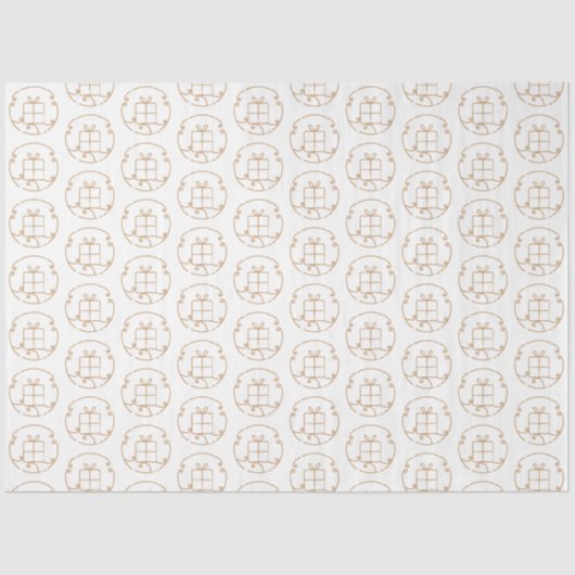 Papier Mousseline Illustration Gold de la boîte cadeau (Recto)