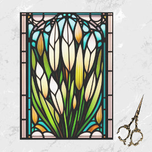 Papier Mousseline Illustration Grandes roseaux en verre