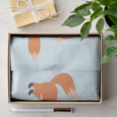 Papier Mousseline Illustration graphique des renards orange mignons (Cadeau)