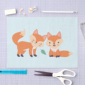 Papier Mousseline Illustration graphique des renards orange mignons (Artisanat)