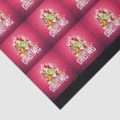 Papier Mousseline Illustration graphique moderne de Noël rouge (Détail)