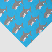 Papier Mousseline Illustration joyeuse du grand requin blanc (Détail)