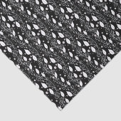 Papier Mousseline Illustration moderne abstraite d'encre noire et bl (Détail)