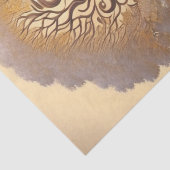 Papier Mousseline Illustration moderne de l'arbre d'or (Détail)