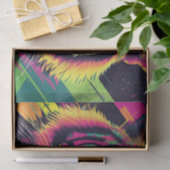 Papier Mousseline Illustration Pop Art Tiger avec des couleurs néon (Cadeau)