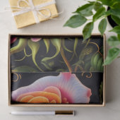 Papier Mousseline Illustration rose Orange PInk Spray (Cadeau)