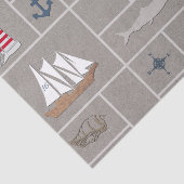 Papier Mousseline Illustration thématique marine (Détail)