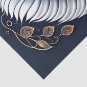 Papier Mousseline Illustration Turquoise Abstraite (Détail)