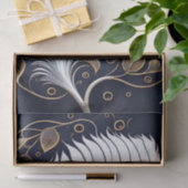 Papier Mousseline Illustration Turquoise Abstraite (Cadeau)