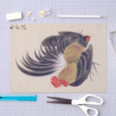 Papier Mousseline Illustration vintage : bantam japonais (Artisanat)