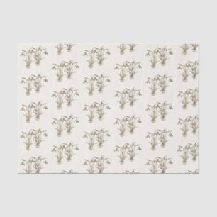 Papier Mousseline Illustration vintage de chute de neige sauvage sur