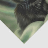 Papier Mousseline Illustration vintage de Kitten noir (Détail)