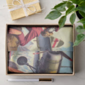 Papier Mousseline Illustration vintage de l'inclinaison de l'avion (Cadeau)