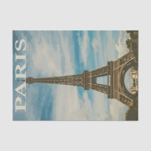 Papier Mousseline Illustration vintage de Paris, France