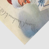 Papier Mousseline Illustration vintage du Père Noël (Détail)