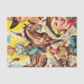 Papier Mousseline Illustration vintage Pays sans faille (Recto)