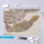 Papier Mousseline Illustration vintage : Pic de bois (Artisanat)