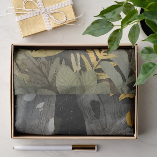 Papier Mousseline Illustration Whimsical Raccoon caché (Cadeau)