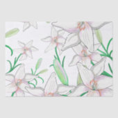 Papier Mousseline Illustration White Lily (Recto)