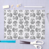 Papier Mousseline Illustrations antiques de diagramme de cerveau (Artisanat)