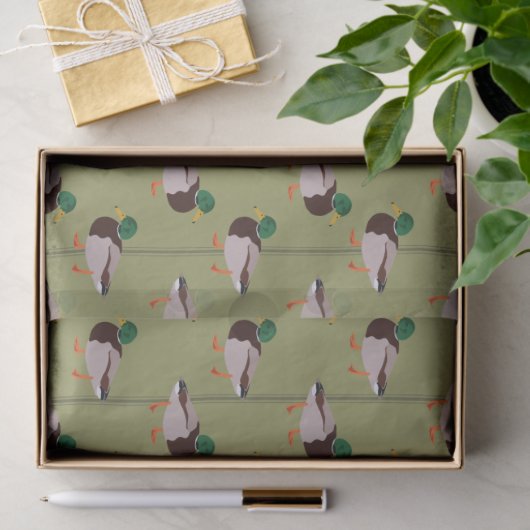 Papier Mousseline Illustrations de Canards colverts (Cadeau)