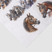 Papier Mousseline Illustrations de chevaux incluant deux longues ran (Détail)