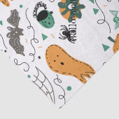 Papier Mousseline Illustrations de Doodles d'Halloween Citrouille mi (Détail)