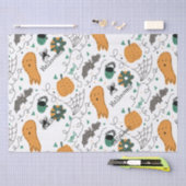 Papier Mousseline Illustrations de Doodles d'Halloween Citrouille mi (Artisanat)