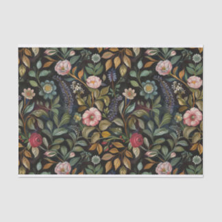 Papier Mousseline Illustrations florales botaniques sur Arrière - pl