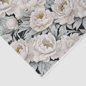 Papier Mousseline Illustrations sombres Peony blanc Arrière - plan (Détail)