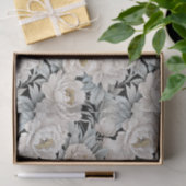 Papier Mousseline Illustrations sombres Peony blanc Arrière - plan (Cadeau)