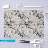 Papier Mousseline Illustrations sombres Peony blanc Arrière - plan (Artisanat)