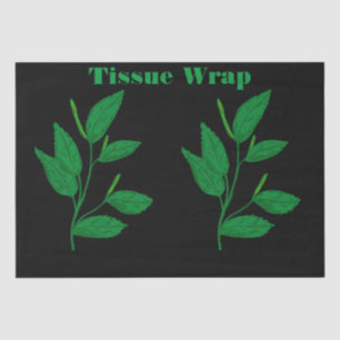 Papier Mousseline Image feuille personnalisée Kelly Texte vert