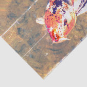 Papier Mousseline Image japonaise patinée Koi (Détail)