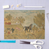 Papier Mousseline Image vintage du cheval antique (Artisanat)