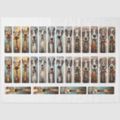 Papier Mousseline Images Whimsical Dog do-it-yourself Découpage Sign (Recto)