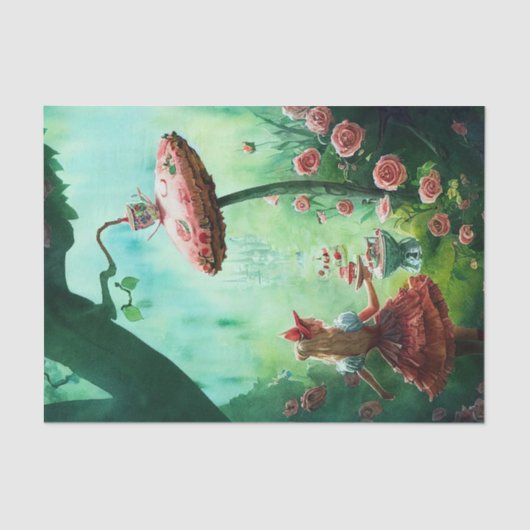 Papier Mousseline Imaginaire Alice au pays des merveilles Découpage (Recto)