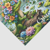 Papier Mousseline Imaginaire alligator marécage Thunder_Cove (Détail)