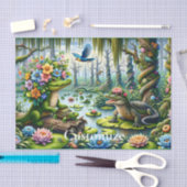 Papier Mousseline Imaginaire alligator marécage Thunder_Cove (Artisanat)