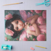 Papier Mousseline Imaginaire Belle Fée Rose fille Découpage (Artisanat)