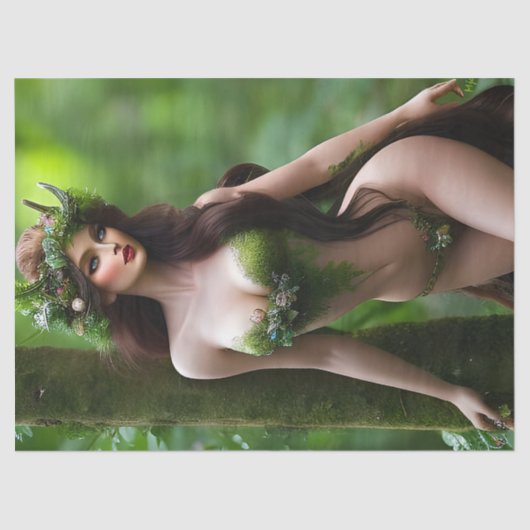 Papier Mousseline Imaginaire Belle Forêt Fée Découpage (Recto)