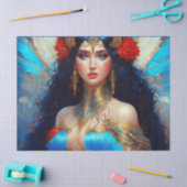 Papier Mousseline Imaginaire Blue Water Fairy Mermaid Decoupage (Artisanat)