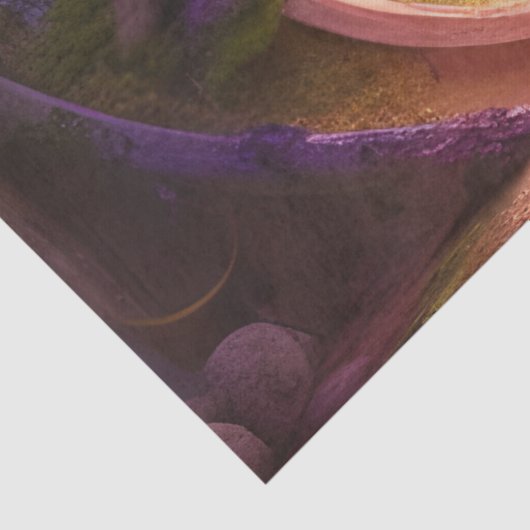 Papier Mousseline Imaginaire cour fleurie (Détail)