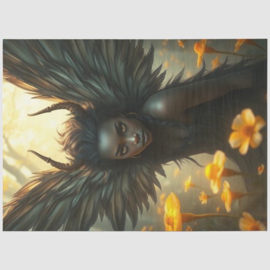 Papier Mousseline Imaginaire de fées à plumes (Recto)