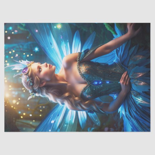 Papier Mousseline Imaginaire Dragonfly Fairy Princess Decoupage (Recto)