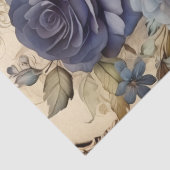 Papier Mousseline Imaginaire fascinant Corbeau gothique et fleurs (Détail)