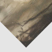 Papier Mousseline Imaginaire Fée assise sur une décomposition en boi (Détail)