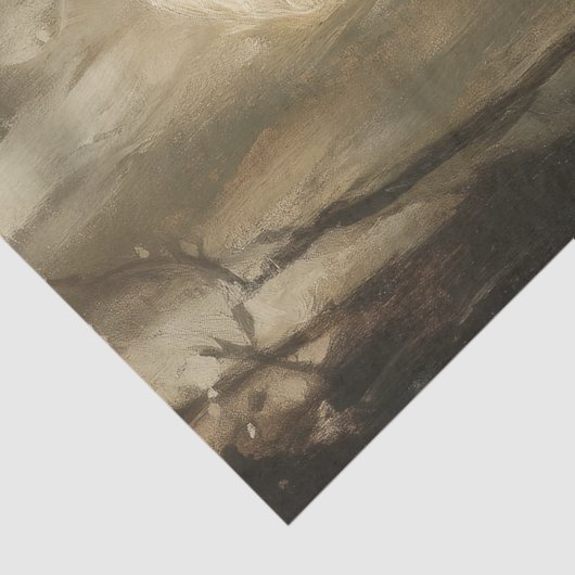 Papier Mousseline Imaginaire Fée assise sur une décomposition en boi (Détail)