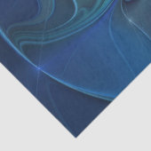 Papier Mousseline Imaginaire Fleur Bleue Motif, Art Fractal Abstrait (Détail)